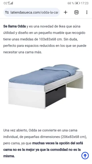 Cama Diván Plegable Ikea con almacenaje