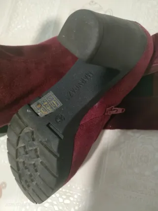 Botines de tacón burdeos