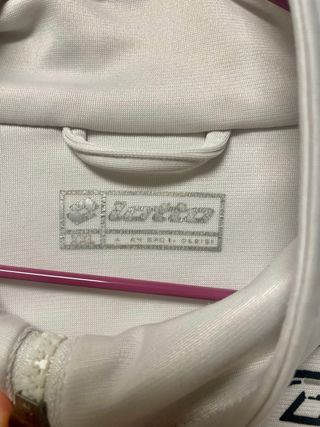 Chaqueta deportiva Lotto blanca con cremallera