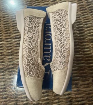 Ballerine bimba pizzo beige nuove 34