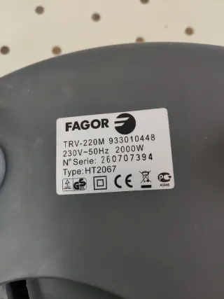 Calefactor Fagor TRV-220M