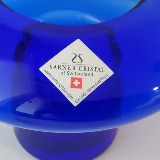 Jarrón Seta Sarner Cristal Azul