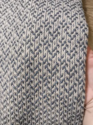 Retal de tela azul y blanco