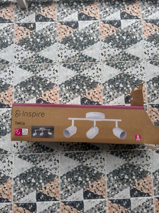 Lámpara de techo blanca 3 focos