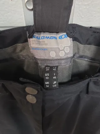 Pantalón de esquí Salomon Unisex Negro