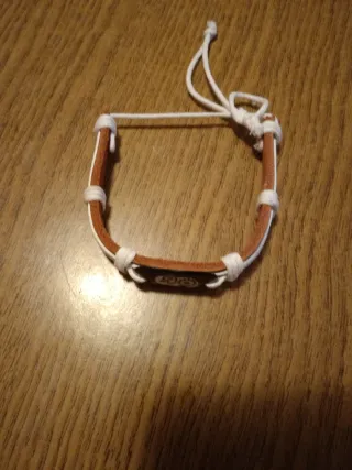 Braccialetto cuoio con elefantino