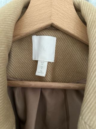 Abrigo H&M Beige Talla XS