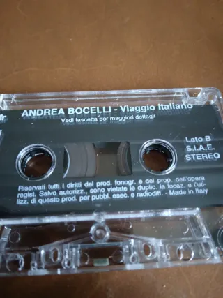 Musicassetta Andrea Bocelli -Viaggio Italiano