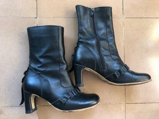 Botines Fly London Tacón Negro