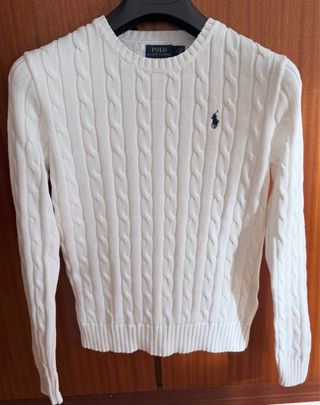 Jersey Polo Ralph Lauren Blanco Mujer ORIGINAL