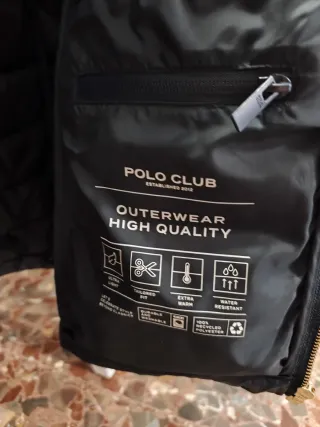 Chaqueta Plumas Ligera Polo Club Azul