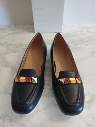 Geox Annytah Mocasines Piel Talla 39 Azul