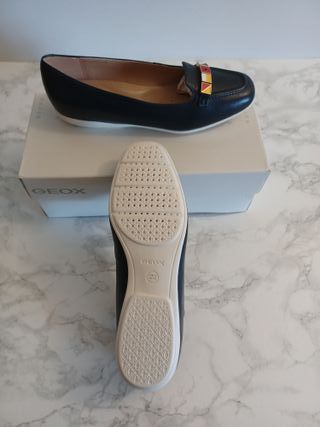 Geox Annytah Mocasines Piel Talla 39 Azul