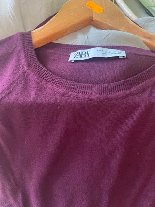 Jersey Zara color berenjena