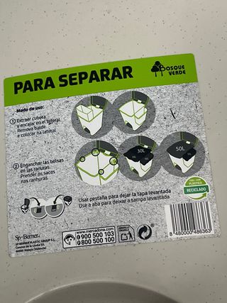 Cubo basura con separador