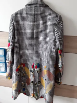 Abrigo Vintage Cuadros Multicolor