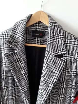 Abrigo Vintage Cuadros Multicolor