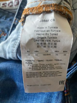 Jeans Armani Uomo Tg 33 Blu