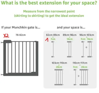 2 Vallas Seguridad Infantil y 1 extensión Munchkin