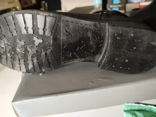 Botines negros y plateados