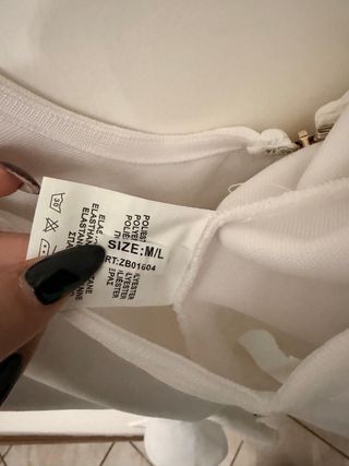 Top bianco manica lunga