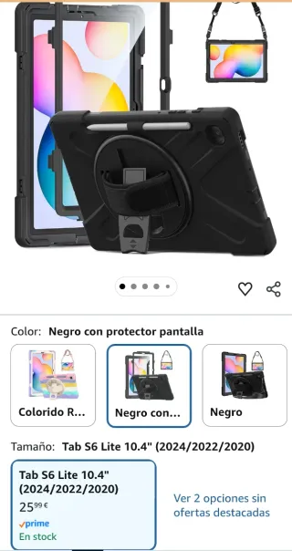Funda Samsung Tab S6 Lite 10.4 Negra