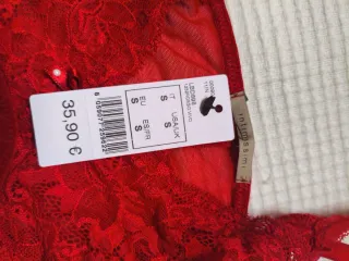 Conjunto lencería rojo encaje