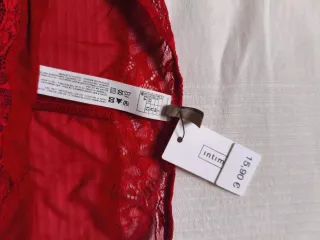 Conjunto lencería rojo encaje