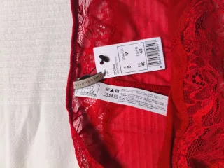 Conjunto lencería rojo encaje