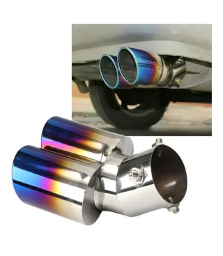 Tubo de Escape Doble Cromado Universal