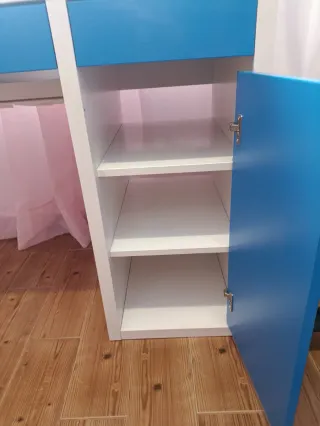 Escritorio Ikea Blanco y Azul