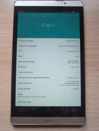 Tablet Huawei Oro rosa y Multicolor