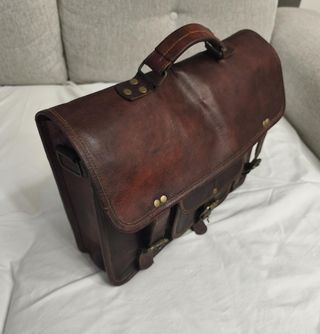 Pasta executivo vintage pele