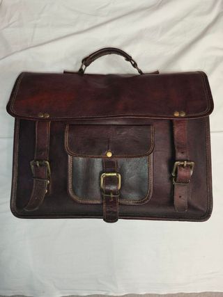 Pasta executivo vintage pele