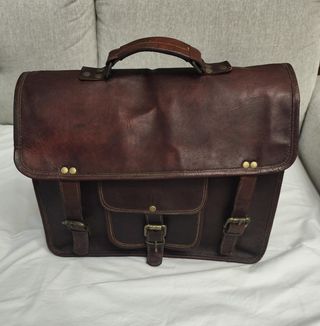 Pasta executivo vintage pele