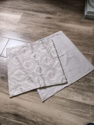 Fundas de cojín decorativas rosa palo y blanco