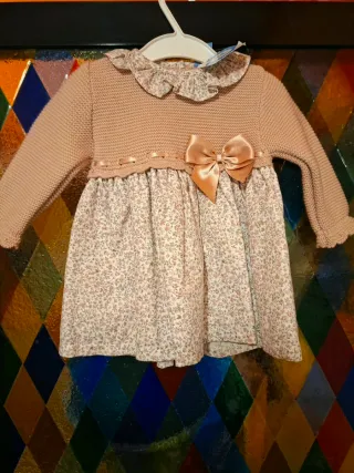 Vestito neonata con fiori