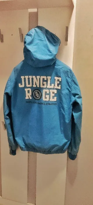 Chaqueta Cortavientos Vintage Azul