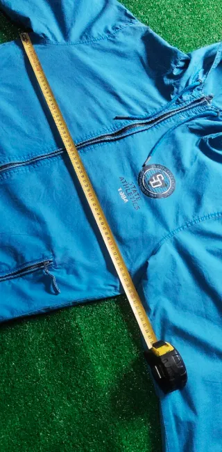 Chaqueta Cortavientos Vintage Azul