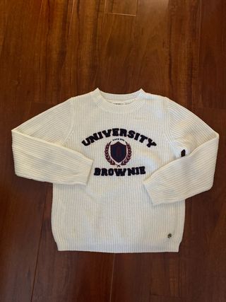 Jersey Brownie Universitario Blanco