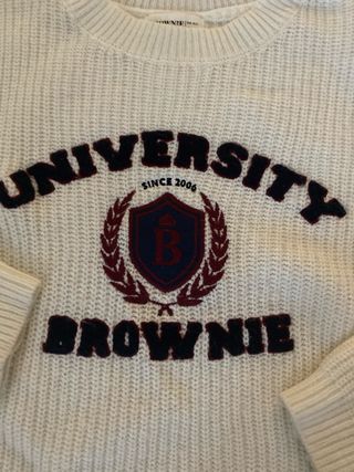 Jersey Brownie Universitario Blanco