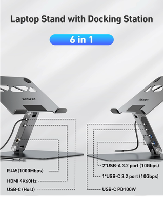 Soporte Portátil BENFEI con Hub y Ethernet