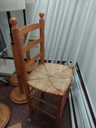 Silla rústica madera y yute 1 por 20€, 3 por 50€