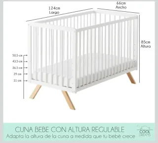 Cuna Cool Dreams Blanca Regulable