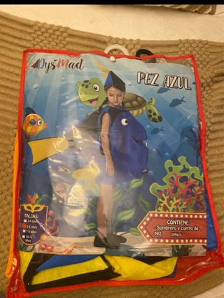 Disfraz Pez Azul Talla 5-6