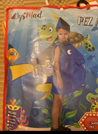 Disfraz Pez Azul Talla 5-6