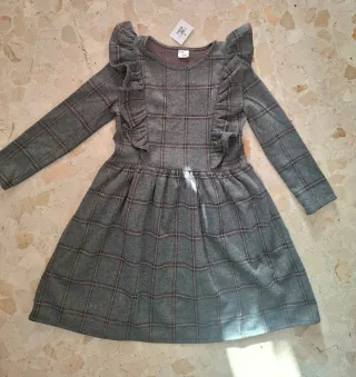 Vestido de niña a cuadros