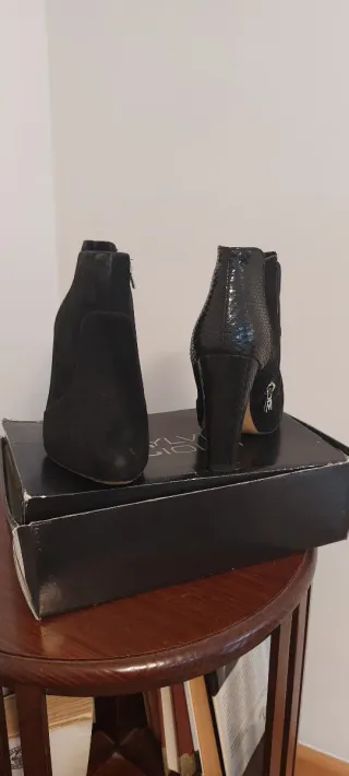 Botines negros tacón alto