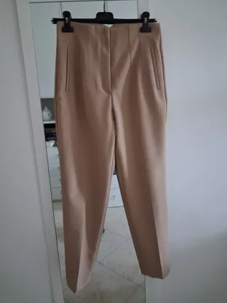 Pantaloni Zara Beige, Nero, Verde