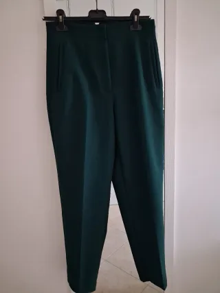Pantaloni Zara Beige, Nero, Verde
